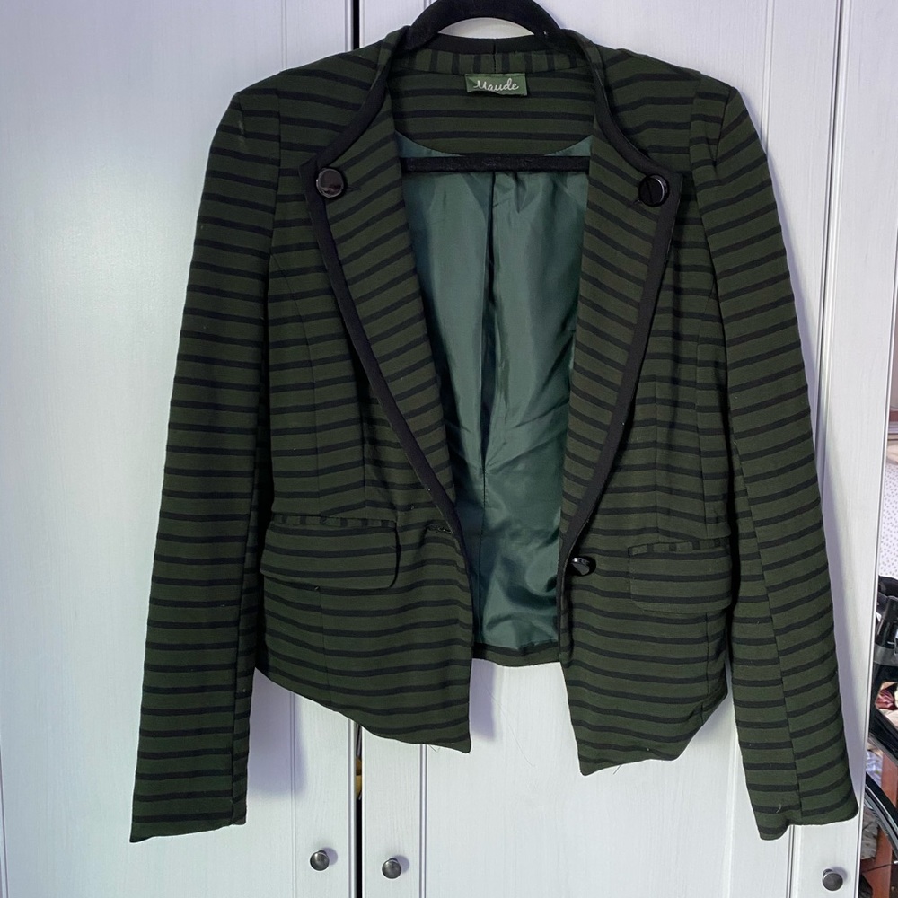 Cotton blazer green and black